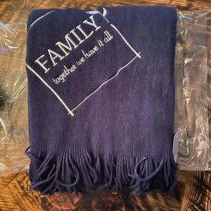 Navy “Family” this blanket
